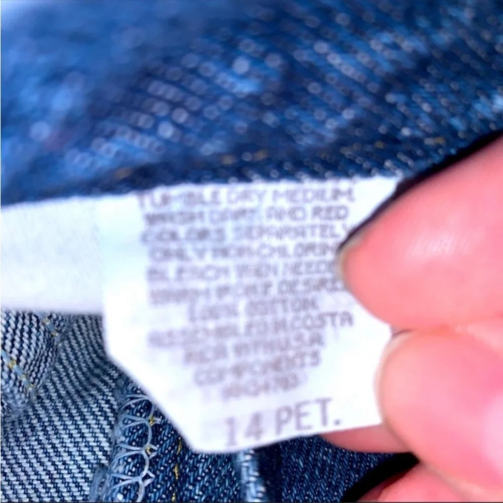 Lee Size 14 Petite Cotton Straight Leg Jeans.